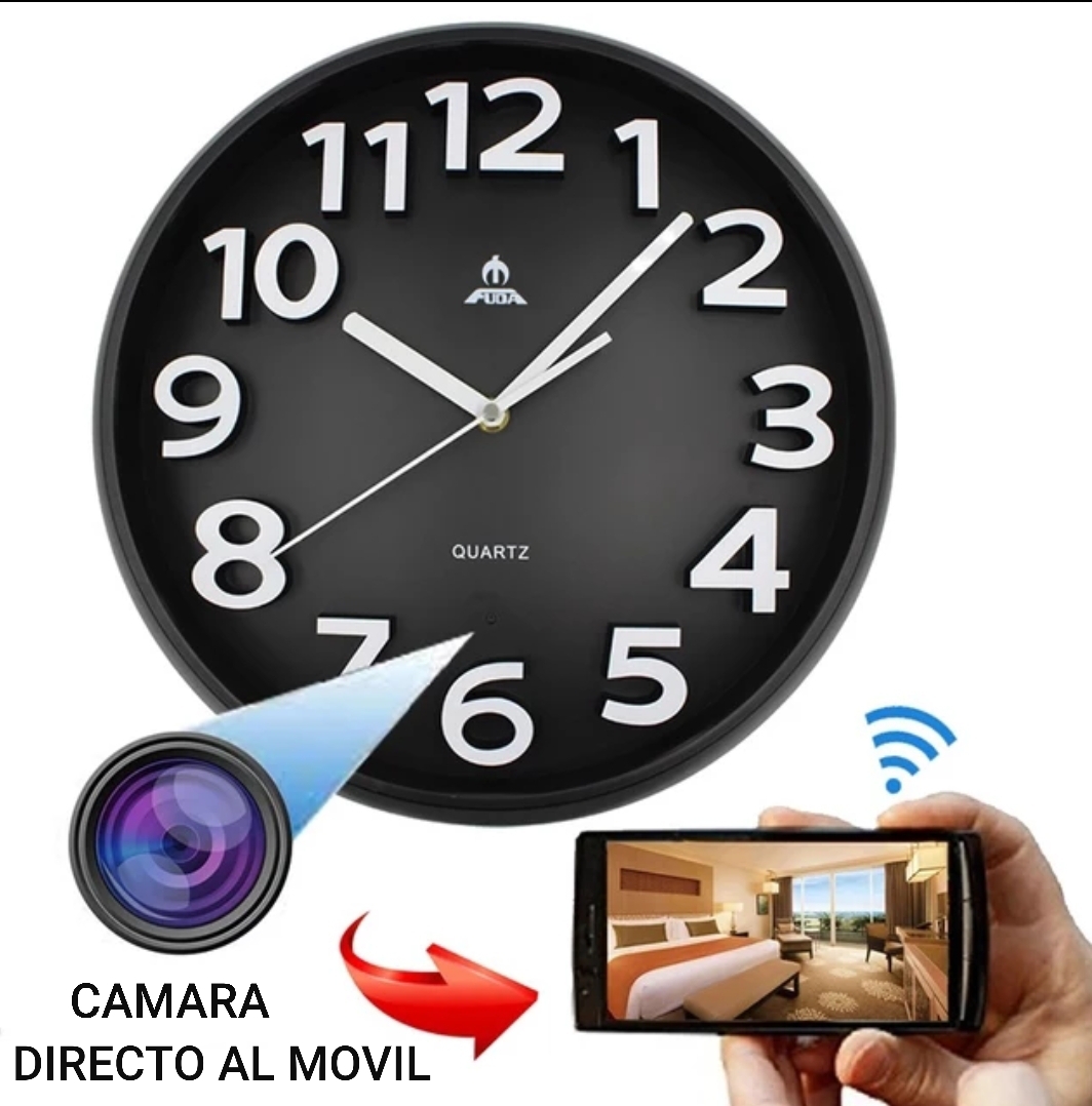 Camara IP Oculta Espia Seguridad Vigilancia App Reloj Pared GENERICO