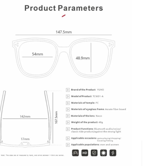 Gafas de sol inteligentes espía