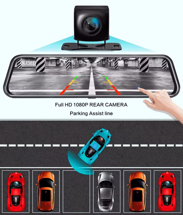 Espejo Retrovisor con Cámara 3 en 1 para coche - Imagen 3