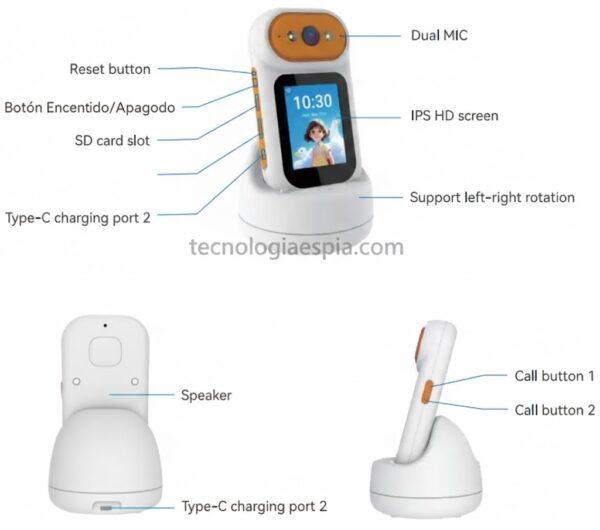 Monitor Bebé 4K con Visión Nocturna Inalámbrico