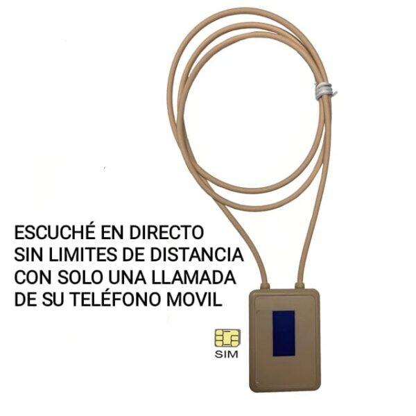 MICROFONO  EN DIRECTO OCULTO EN COLGANTE GSM SIM