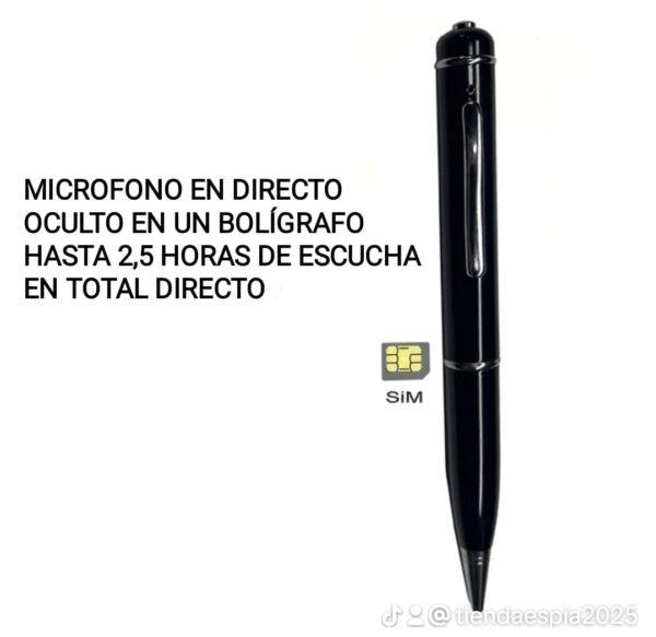 MICROFONO ESPIA EN DIRECTO CAMUFLADO EN UN BOLIGRAFO