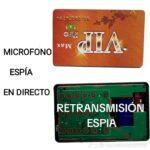 micrófono espía en tarjeta